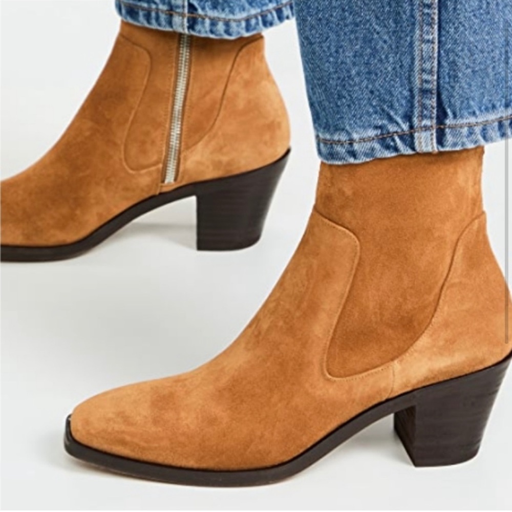 Rag & Bone Axel Mid bootie in Cinnamon Suede